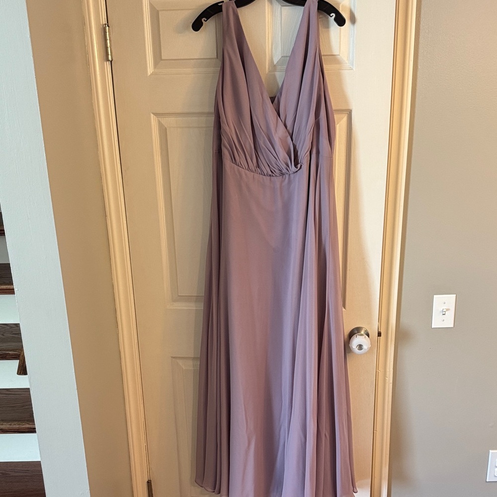 Chic Mauve Wedding Dress